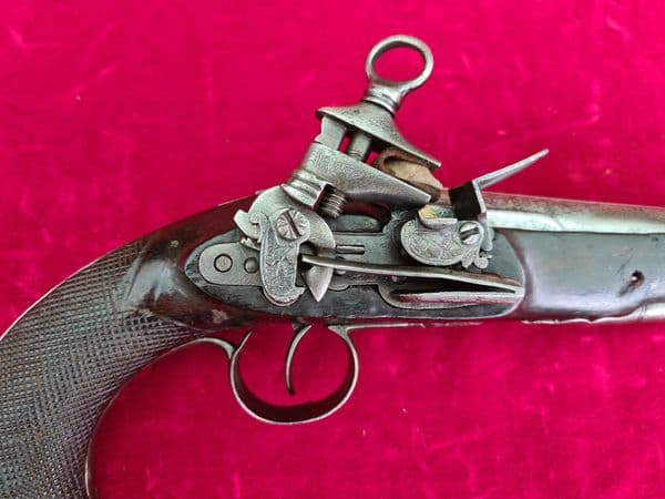 A rare 19th century Spanish MIQUELET pistol dated 1821. Ref 3195